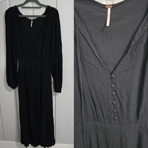 Free People Long Sleeved Black Dress (size 2)